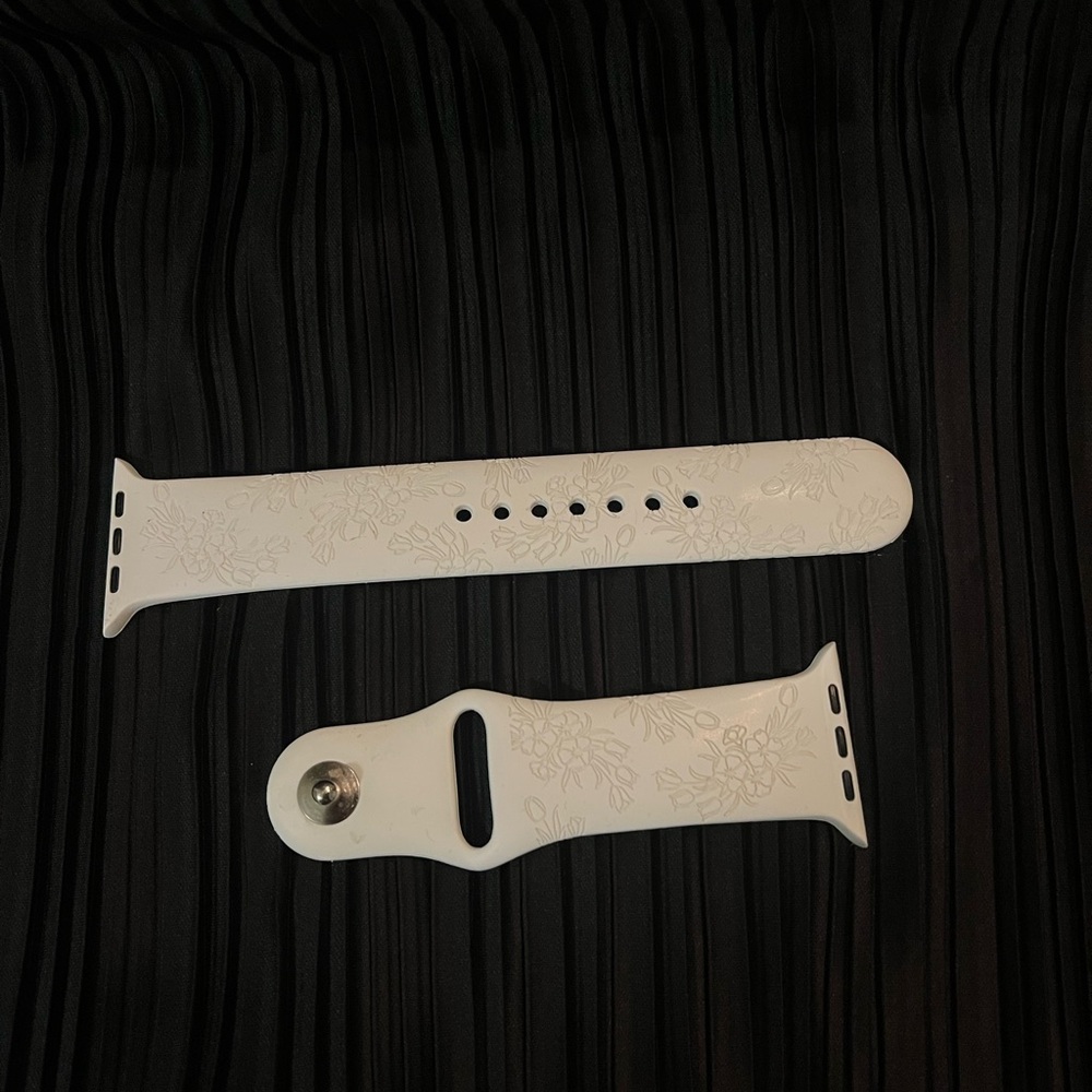 Floral White Watch Band